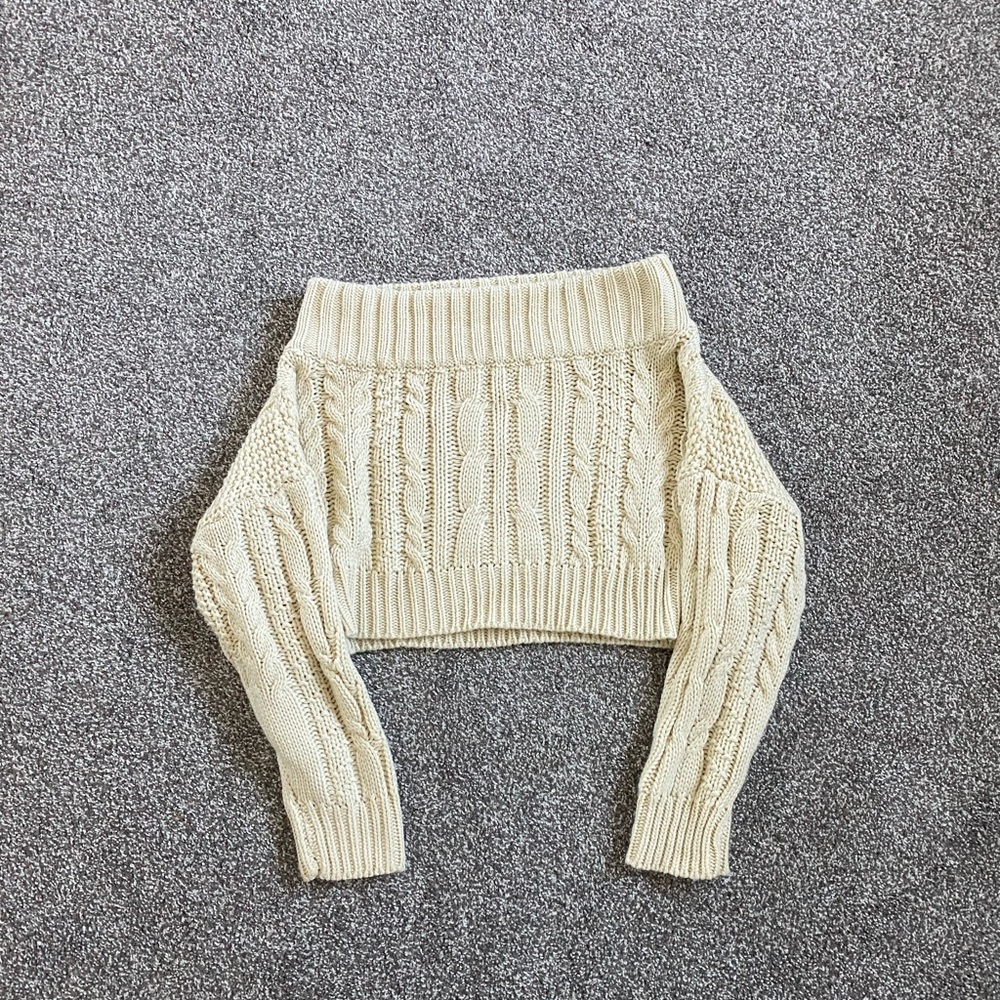 Knit Top Off The Shoulder